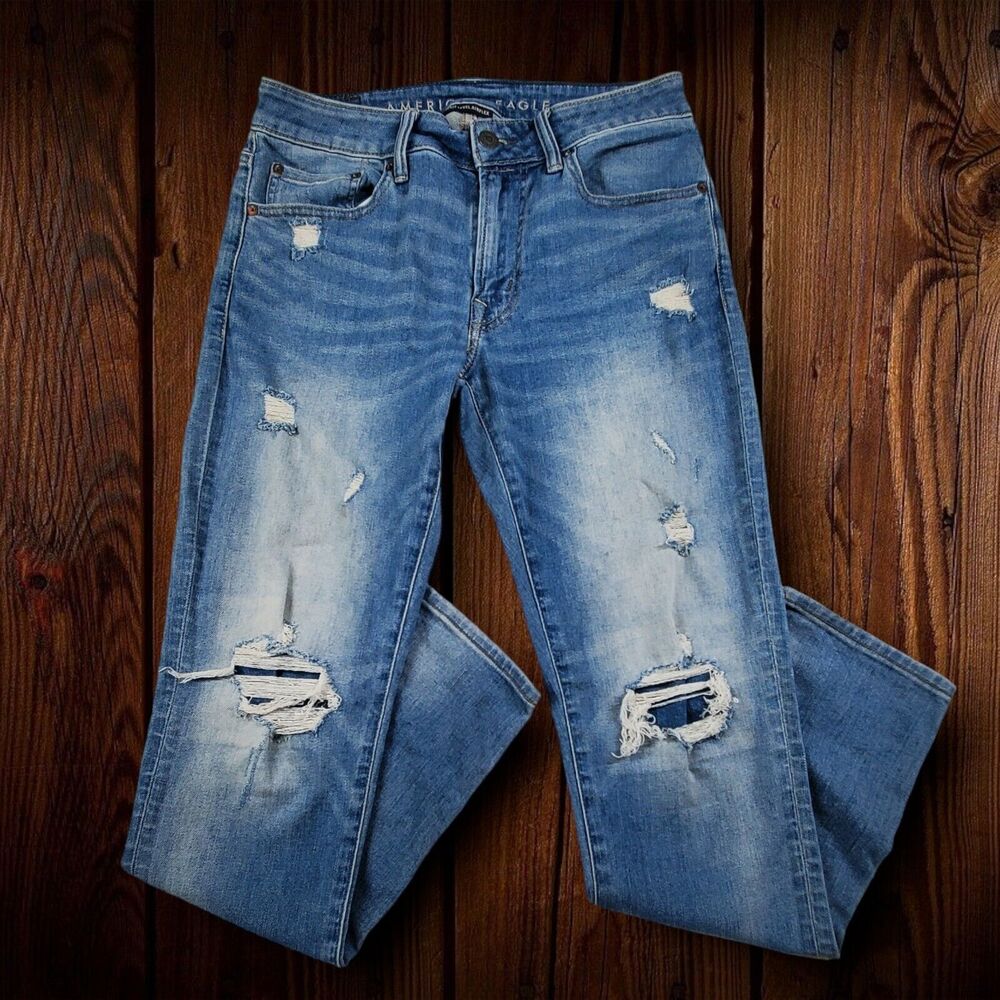 American Eagle Outfitters Men's Jeans Size 31/32 Slim Next Level Flex Distressed